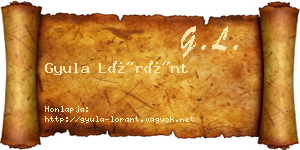 Gyula Lóránt névjegykártya